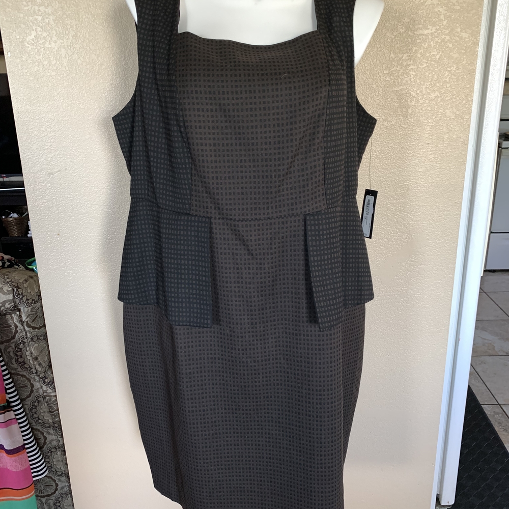Worthington Black Sheath Midi Dress Sleeveless